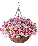 Artificial Hanging Flower with Basket for Home Courtyard, Artificial Sil... - £41.41 GBP