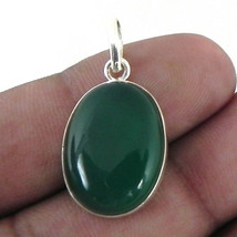 925 Pendente Argento Sterling Collana Verde Naturale Onice Gioielli PS-1538 - £35.90 GBP