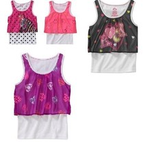 365 Kids From Garanimals Girls&#39; Twofer Tank Tops Sizes-5 or 6 NWT - £7.97 GBP