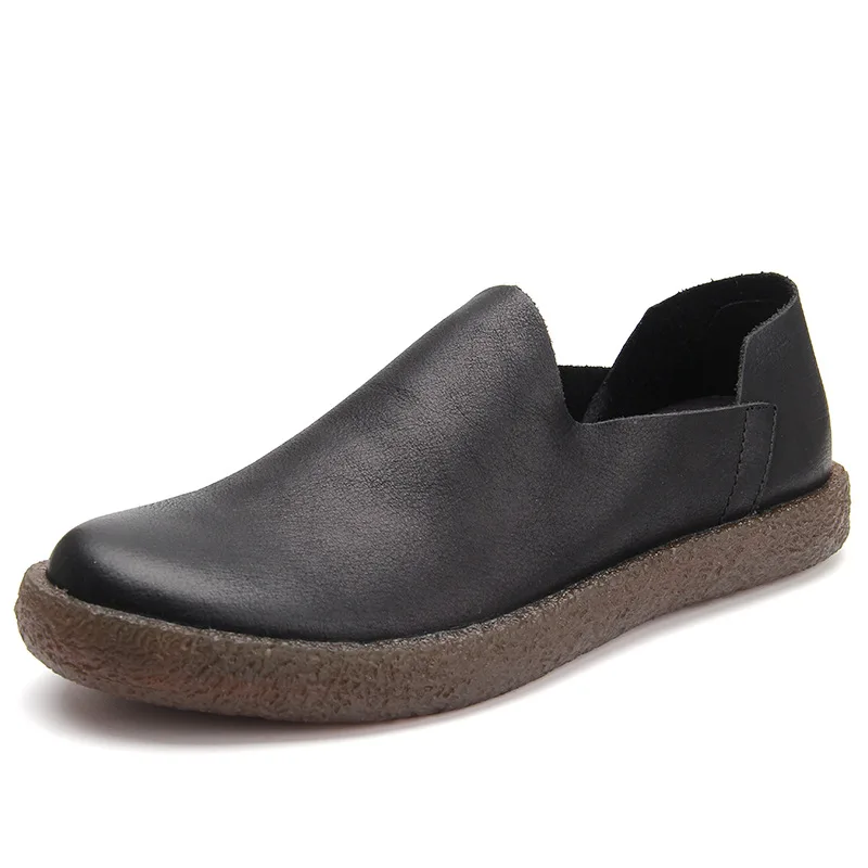 Vintage Designer Men&#39;s Casual Shoes Autumn New Breathable Genuine Leathe... - $98.37