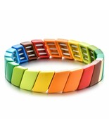 Rainbow Bracelets Summer 2022 Friendship Jewelry Love Letter Beads Brace... - £7.12 GBP+