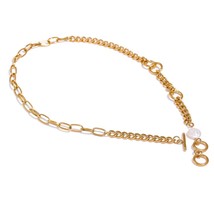 Yhpup 316L Stainless Steel Natural  Chain Necklace Bracelet Set Fashion Jewelry  - £17.92 GBP