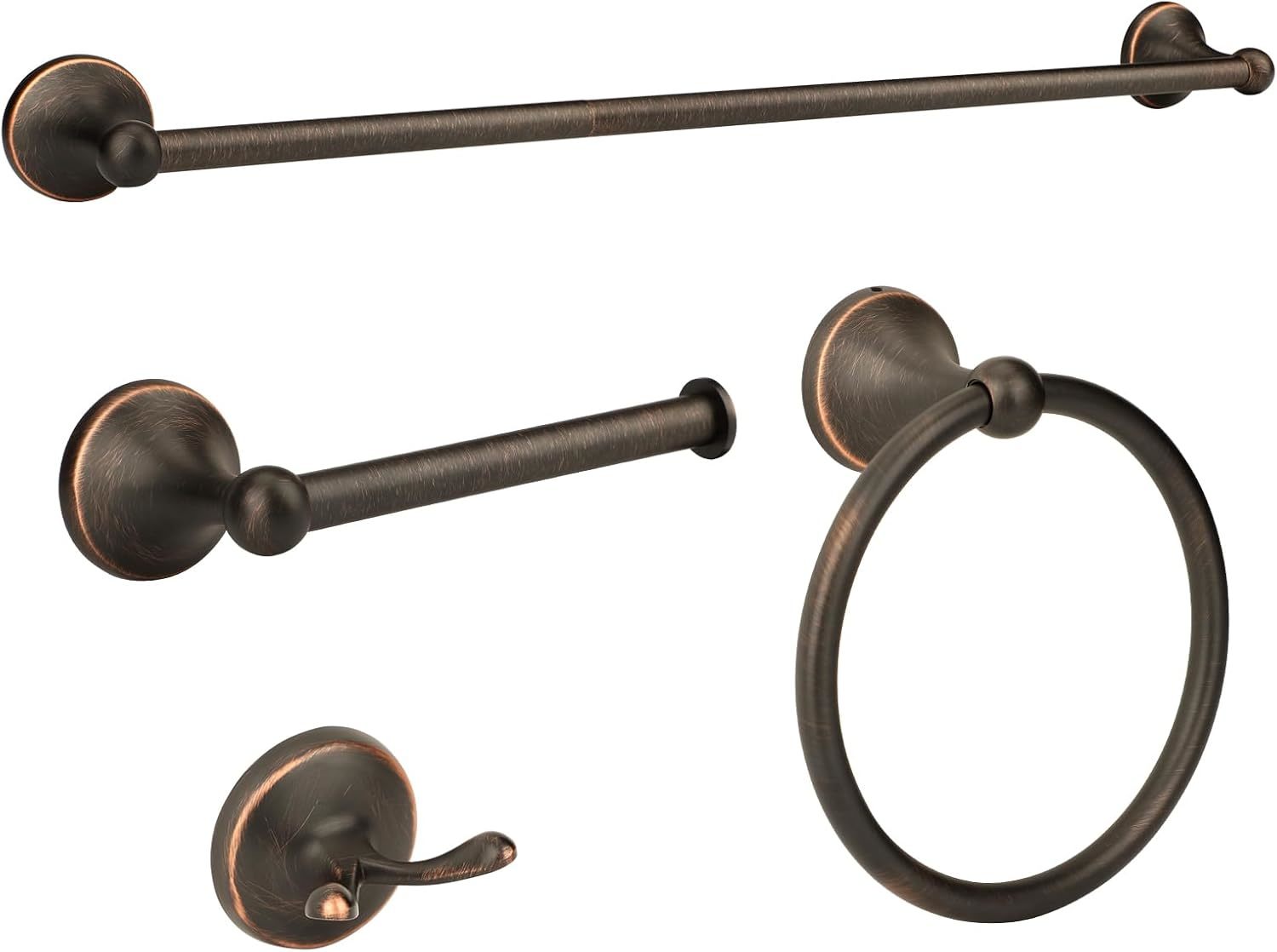 4 Piece Antique Bathroom Hardware Accessories Set Oil Rubbed Bronze,24 Inch - $42.95