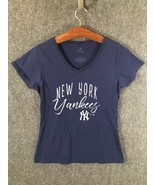 Fanatics New York Yankees Womens T-Shirt Size Medium Blue Short Sleeve - £8.70 GBP