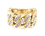 14mm Unisex Cluster ring 14kt Yellow Gold 340151 - £1,121.76 GBP