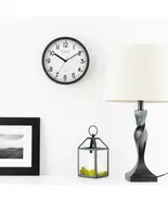 Analog Wall Clock – 8.78″ Black Round Modern Indoor Timepiece - $25.00