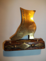 Victorian Brass Mantle Antique High Button Boot Shoe Ornament - £23.36 GBP