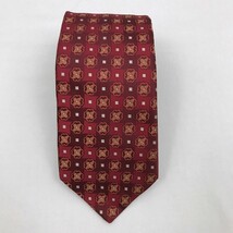 John W Nordstrom Red Burgundy Brown Silk Neck Tie 58 x 3.75 Necktie - $14.71