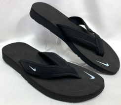 Nike Women&#39;s Celso Flip Flop Sandals Size 8 Comfort Shoe Black / White T... - $26.99