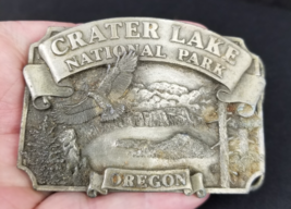 vintage 1982 Siskiyou Leather Leather &amp; Buckle Co. Inc. brass Crater Lak... - $24.99