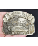 vintage 1982 Siskiyou Leather Leather &amp; Buckle Co. Inc. brass Crater Lak... - $34.17 CAD