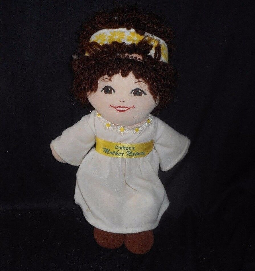 Primary image for 15" VINTAGE 1983 ANIMAL FAIR MOTHER NATURE CHIFFON GIRL DOLL STUFFED PLUSH TOY
