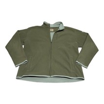 Life is Good Sweatshirt Jacket Mens Large Olive Green Full Zip Fleece Po... - £29.41 GBP