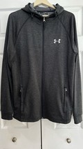 Under Armour Mens Lightweight Warmup Jacket Grey Size XL Full Zip Up Hood Pocket - £7.53 GBP