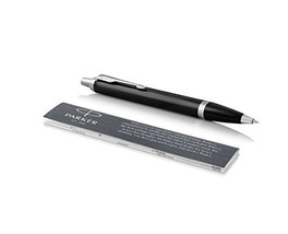 Parker IM Ballpoint Pen, Black Lacquer Chrome Trim with Medium Point Black Ink R - £30.30 GBP