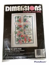 Dimensions Peace Be With You 5 x 7 Stamped Cross Stitch 6637  1992 - $24.30