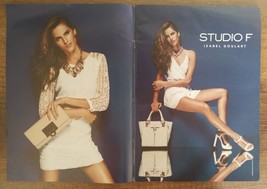 2014 Izabel Goulart Colombia Spanish Studio F Clothing Two Page Original Ad - $6.64