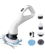 Electric Spin Scrubber Rechargeable Power Cleaning Brush Eu Plug - £40.36 GBP