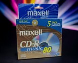 Maxell CD-R Music 80 Minute 700 MB in Slimline Jewel Cases 5 Pack Brand ... - $14.69