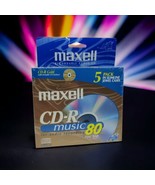 Maxell CD-R Music 80 Minute 700 MB in Slimline Jewel Cases 5 Pack Brand ... - £11.55 GBP