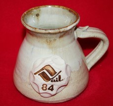 Vintage VAIL &#39;84 Souvenir Pottery Stoneware Coffee Mug Cup Wide Bottom Colorado - £15.56 GBP