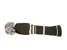 Knit Fuzzy Pom Pom Striped Driver 1-Wood Vintage Golf Headcover See Photos - $11.99