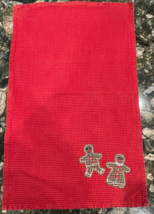 1 Oversize Crate &amp; Barrel Holiday Christmas Gingerbread Festive Dish Towel - £5.63 GBP