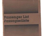 Cunard NAC Vistafjord Passenger List 1988 Hamburg Leningrad Helsinki Gdy... - $23.82