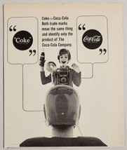 1964 Print Ad Coca-Cola Soda Pop Lady Photographer Drinks Bottle of Coke - £7.43 GBP