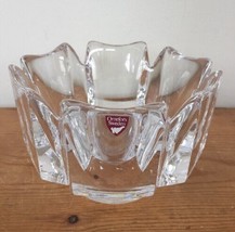 Vintage Orrefors Signed Sweden Corona Swedish Crystal Glass Bowl Candy D... - $199.99