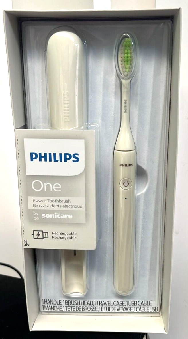 Philips One by Sonicare Rechargeable Toothbrush, Snow, HY1200/07 NEW - $29.69