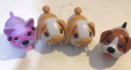Chubby Puppies Figures Lot Of 4 Toys  T6 - £11.76 GBP