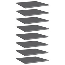  Shelf Set of 8 High gloss grey Engineered wood 15.7 x 15.7 in - $1,187.92 MXN