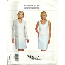 Vogue 1960 Donna Karan 1990s Mini Skirt Suit Pattern w/ Tank  Size 8 10 12 Uncut - £12.55 GBP