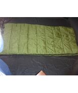 GREEN / GRAY CAMPING HUNTING OUTDOOR SUMMER HOT WEATHER SLEEPING BAG 77&quot;... - $55.43