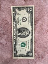 2013 $2 TWO DOLLAR BILL Nice Serial Number Doubled “67…” Nice Condition ... - £14.65 GBP
