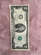 2013 $2 TWO DOLLAR BILL Nice Serial Number Doubled “67…” Nice Condition ... - £14.92 GBP