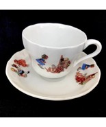 Continental China Cup &amp; Saucer Antique German Children Toys Transfer Dec... - $38.41 CAD