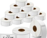 12 Roll Labels 1&quot; X 2-1/8&quot; For Dymo 30336 Labelwriter 400 450 Twin Turbo... - $45.99