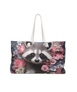 Personalised/Non-Personalised Weekender Bag, Raccoon, Large Weekender Bag, Beach - $48.89