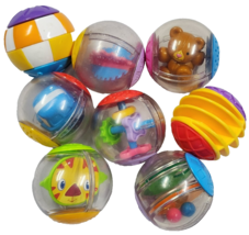 Fisher Price Roll a Rounds Balls Lot 8 Sensory Toddler Peek A Boo Balls ... - $19.80