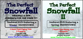 The Perfect Snowfall 1 &amp; 2 SNOWSTORM DVD SET Ambient Video Snow Scenes Snowing - £11.34 GBP