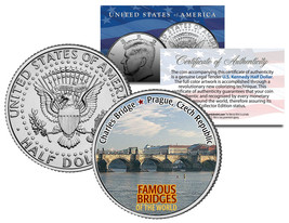 Charles Bridge * Famous Bridges * Jfk Half Dollar Us Coin Prague Czech Republic - £6.73 GBP