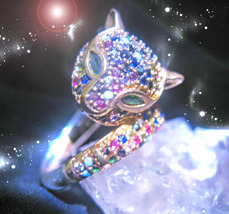 HAUNTED PANTHER RING SUCCESS AND MONEY NECTARS HIGHEST LIGHT OOAK MAGICK - £234.92 GBP