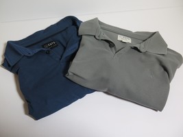 Cuts Brand Lot 2 Curve Hem Golf Polo Shirt Gray Navy Size XL Great Condi... - $44.60