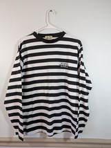 Vintage 90s Ying&#39;s Alcatraz Health Club &quot;Swim For Your Life&quot; Black Stripe LS - $19.80