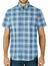 Lee Men&#39;s Short Sleeve Button Down Stretch Woven Shirt , Indigo ,Size: M - £14.23 GBP