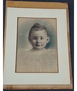 Antique Hand Colored Print of Baby Portrait - LOOKS VERY OLD - WITH MATT... - $752.48 MXN