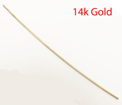 Pure 14k Solid Yellow Gold Round wire ( gauge 13 )  1&quot; , 2&quot;, 6&quot;, 12&quot;  US seller - £60.11 GBP