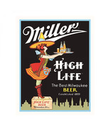 Miller High Life Server Tin Sign Multi-Color - £19.73 GBP